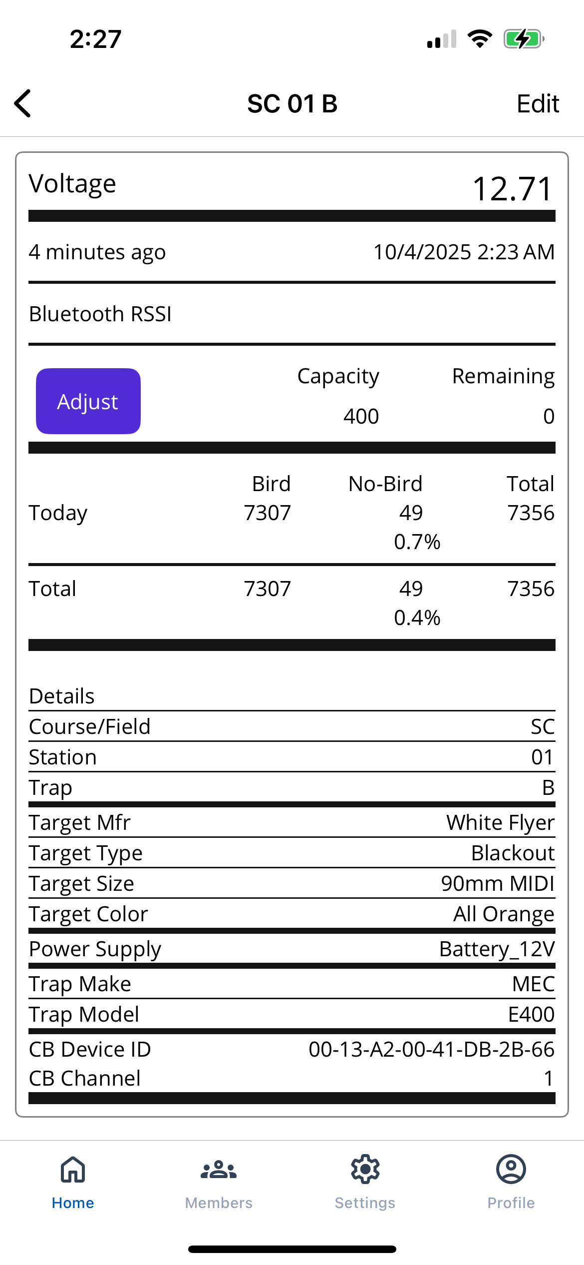 CTRL-View trap details screen